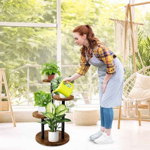 GEEBOBO-3-Tier-Plant-Stand-Indoor-Metal-Wood-Plant-Stands-For-Indoor-Plants-Multiple-Corner-Tiered-Flower-Plants-Shelf-Stand-for-Living-Room-Bedroom-Brown