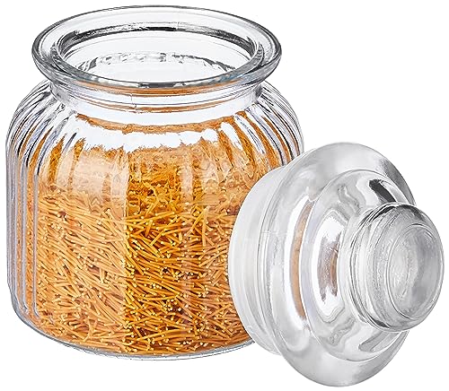 Image of Amazon Brand - Solimo Glass Mimosa Jar 650 Ml | Set Of 4, Transparent