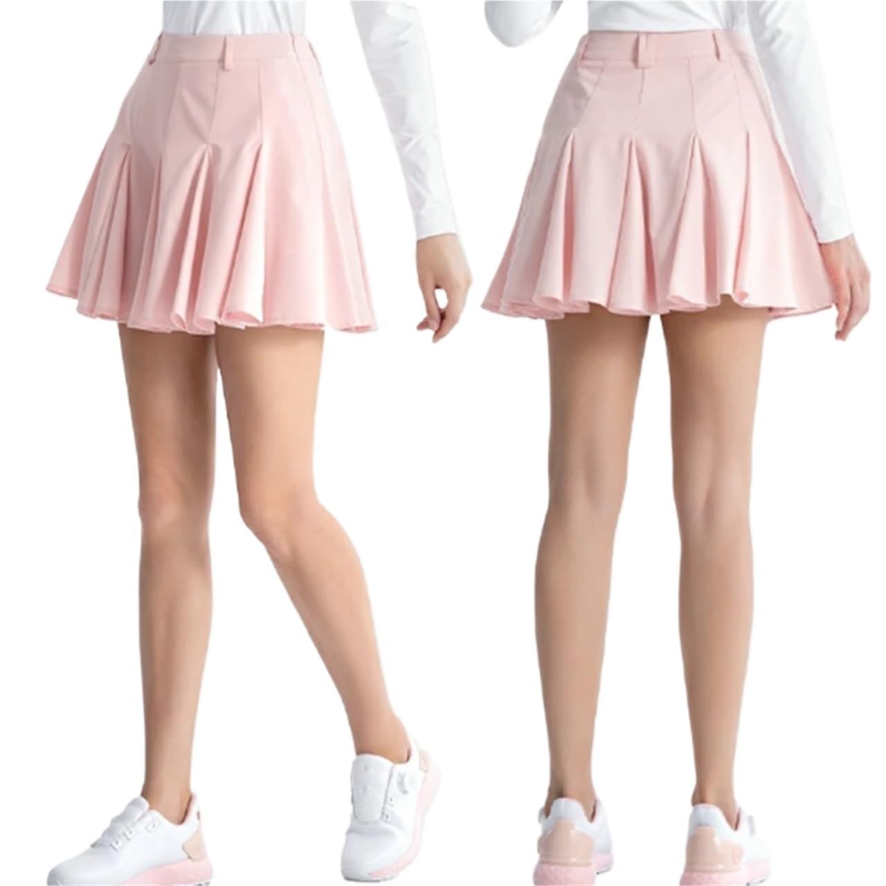 Jupe Courte plissée de Golf for Femmes, Jupes décontractées à Volants, Taille Haute, Jupes trapèze for Dames pour Golf, Cyclisme