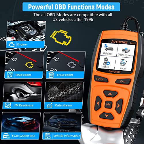 Autophix 7810 Full Diagnostic Tool All Systems Auto Code Reader Compatible With Bmw Multi Function Obd2 Scanner With Battery Registration Epb Sas Egs Dme Dde Cbs Ecu Reset F Chassis (Upgrade Version) #TOP4