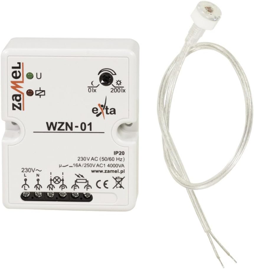 Zamel WZN-01/S1 Automatic Waterproof Dusk To Dawn Twilight Switch Relay Sensor w Probe Lightning