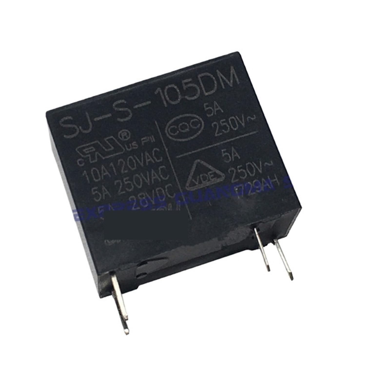 Relais de puissance SJ-S-105DM 5V pour circuit imprimé et réparation électronique - Lot de 20
