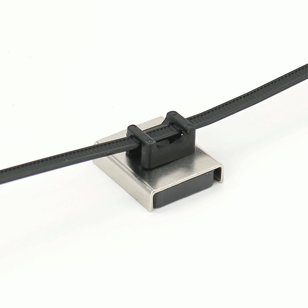 5 x Montage á Attache de Câble Magnétique Ferrite en Acier Inoxydable 26 mm x 23 mm x 6,3 mm - détient 6,1 kg - 5 pièces