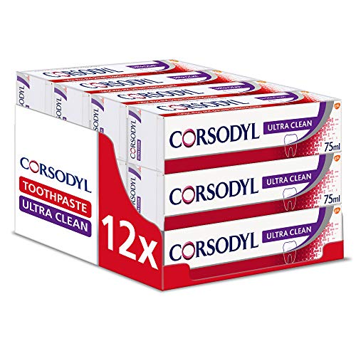 Corsodyl Toothpaste, Daily Gum & Teeth Care Toothpaste, Ultra Clean, 75 ml