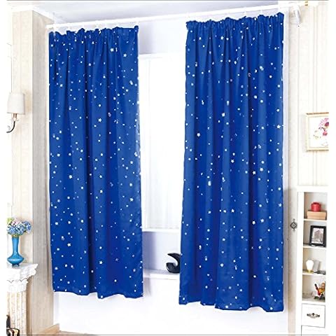 HomeHarmony Thermal Semi Blackout Curtains, Blue Cover