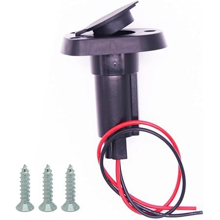Marine Boat Black Nylon Cap 2-Prong Stern Light Top Socket Plug-In SS Pole Base - Foto 9