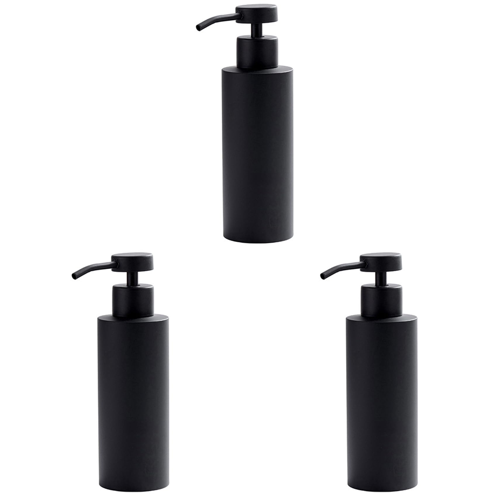 Hndhbfgrt 3X Hand Soap Dispenser- Dish Bath Countertop Lotion Dispensers,Black Liquid Wash Brushed Metal Soap Bottle