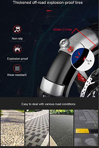 Image of 960 W Electric Bike for Adults - 3 Wheel Stable Mountain Scooter, 48V 20AH 12'' Bicycle With Electric Lock for Home, Beach, Shopping (Family With Children or Pets), Black