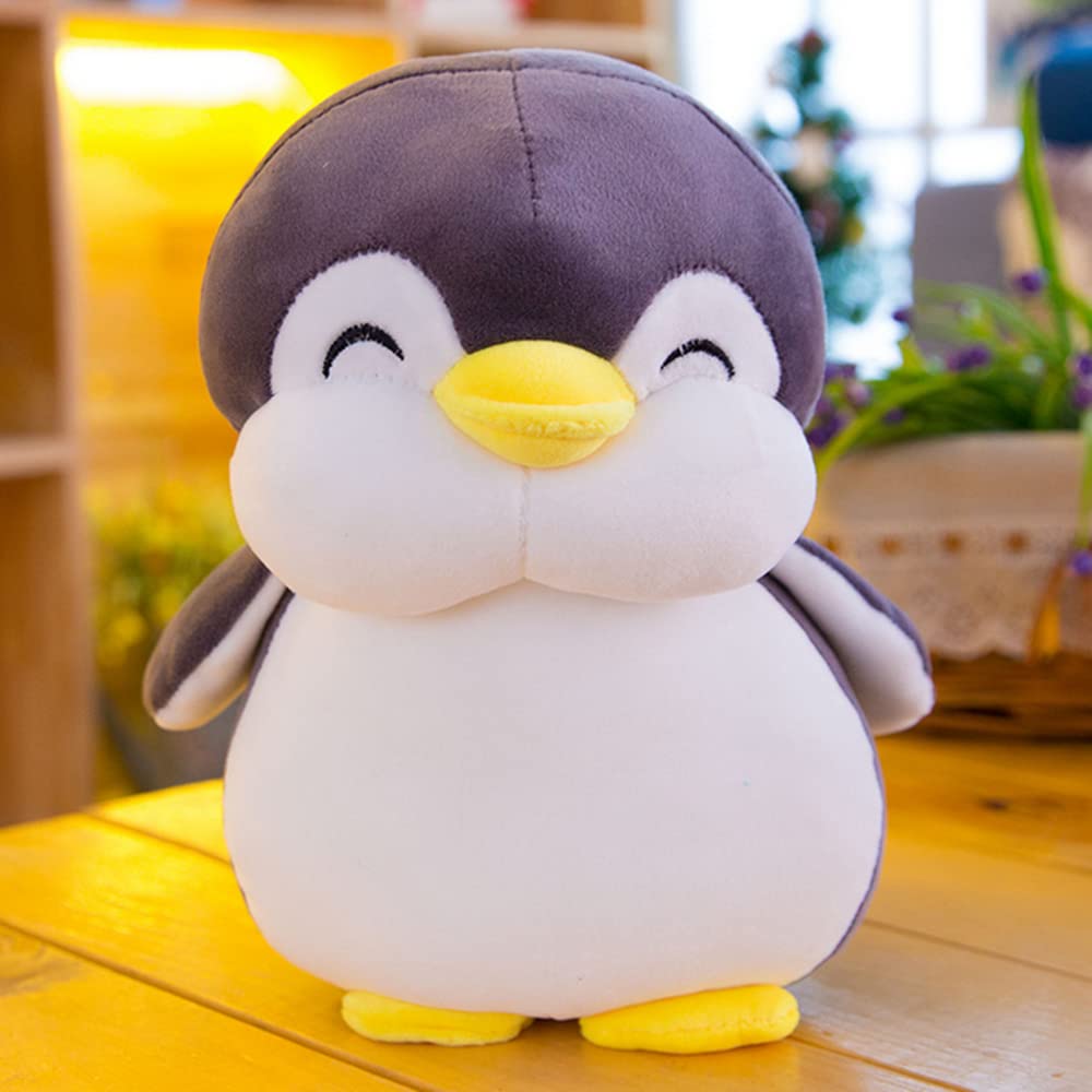 JPORSHU Plushies Penguin Stuffed Animal Toys,Soft Penguin Stuffed Animal Hugging Pillow Toy Gifts for Birthday,for Girls Boys Valentines Day Gifts Throw Pillow (Gray)
