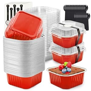 NPLUX Mini-Kuchenformen mit Deckel, 60 Stück