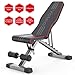 YOLEO Multifunktion Hantelbank klappbare Trainingsbank Fitnessbank, 6-Fach Rückenlehne/4-Fach Sitz verstellbar, bis 150kg belastbar, Flachbank Sit Up Bank geeignet für Zuhause/Büro/Fitnessstudio