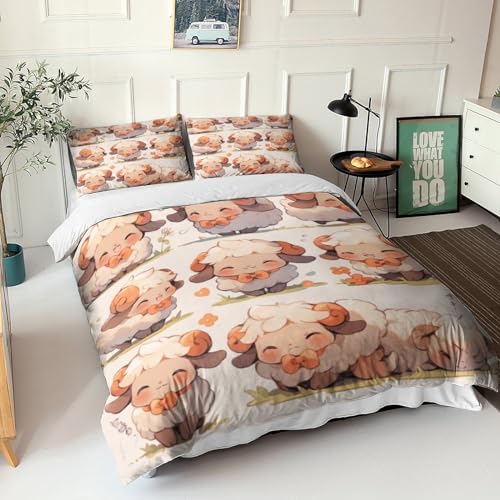 Housse de couette douce microfibre à motifs animaux mignons pour enfants - 3