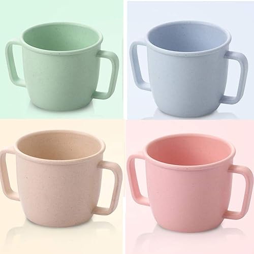 Miniatura 3 de Tazas de fibra de bambú de tamaño pequeño de 7.8 fl oz para adultos y niños, juego de 4 tazas irrompibles para agua, leche, jugo, té