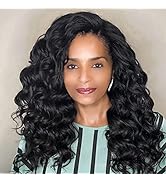Niseyo NU Ocean Wave Crochet Hair 18 Inch 8 Packs Soft Deep Twist Crochet Braids Synthetic Black ...