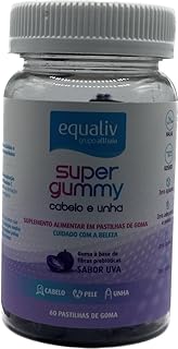 Equaliv Super Gummy, Cabelo e Unha, 60 Gomas, Equaliv