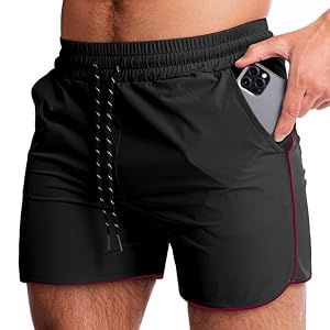 Creatip Men’s Workout Short Lightweight Running Short with Pockets