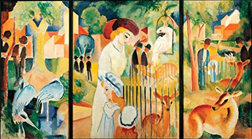 Pintura de August Macke en lienzo decorativo de 60x90cm para pared de dormitorio