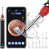 Earwax Removal Tool HD Wireless Otoscope Camera with 6 LED Lights and Ear Spoon 3.9mm Visual Ear Cleaner USB Rechargeable, Compatible with iPhone and Android Systems for Adults/Children