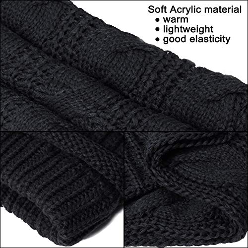 Double Couple Womens Scarf Beanie Hat Set Thick Winter Infinity Scarf Knit Scarfs for Women4