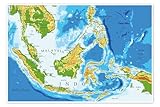Indonesien - Landkarte, vor 2002 Poster 30 x 20 cm 