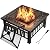 Devoko Outdoor Fire Pit, 32 Inch Firepit Table Metal Outdoor Fireplaces with Waterproof Cover for Outside Patio Camping (Bronze)