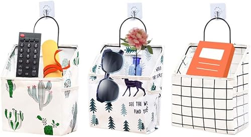 Miniatura 9 de Estante pequeño para montar en la pared, organizador de armario colgante, paquete de 3 organizadores para dormitorio, organizador trasero de puerta,