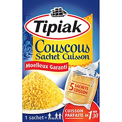 Tipiak Couscous sachet cuisson, moelleux garanti, cuisson parfaite en 1m30 - Les 5 sachets cuisson de 100g Cover
