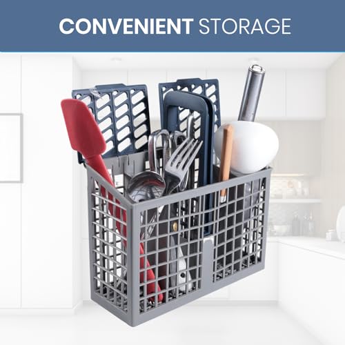 Dishwasher Cutlery Basket (9 x 3 x 10.3 inches) Fit For samsung DD82-01112A / ‎DD94-01013A / DD97-00250A Silverware Utensil Basket - Competible With Samsung, whirlpo-l, Bosch etc. Parts DD82-01384A - Thumbnail 7