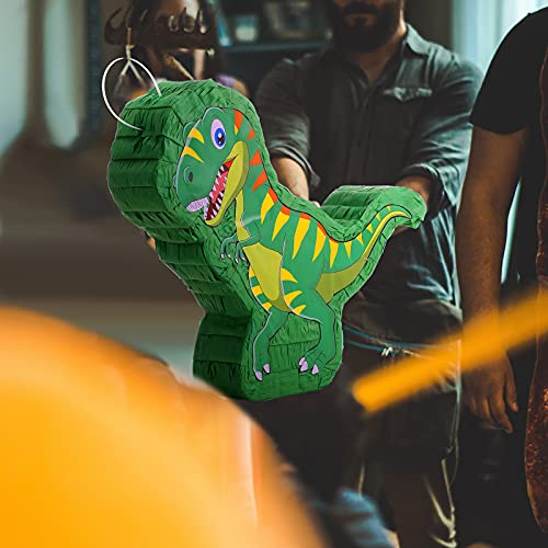 T-Rex Pinata Dinosaur Pull String Pinata, 14 X 12 X 3 Inch Dinosaur Pinata Filler Candy For Boys And Girls Themed Birthday Party Supplies Decoration, Carnival And Related Events, Halloween Decor #TOP5