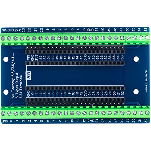 whiteeeen Screw Terminal Expansion Board 3 Types Output Breakout Board for Teensy 3.5/3.6/4.1 Module Compatible with Arduino