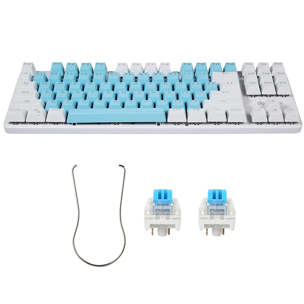Clavier de Jeu Filaire avec Interrupteur Bleu, 87 Touches