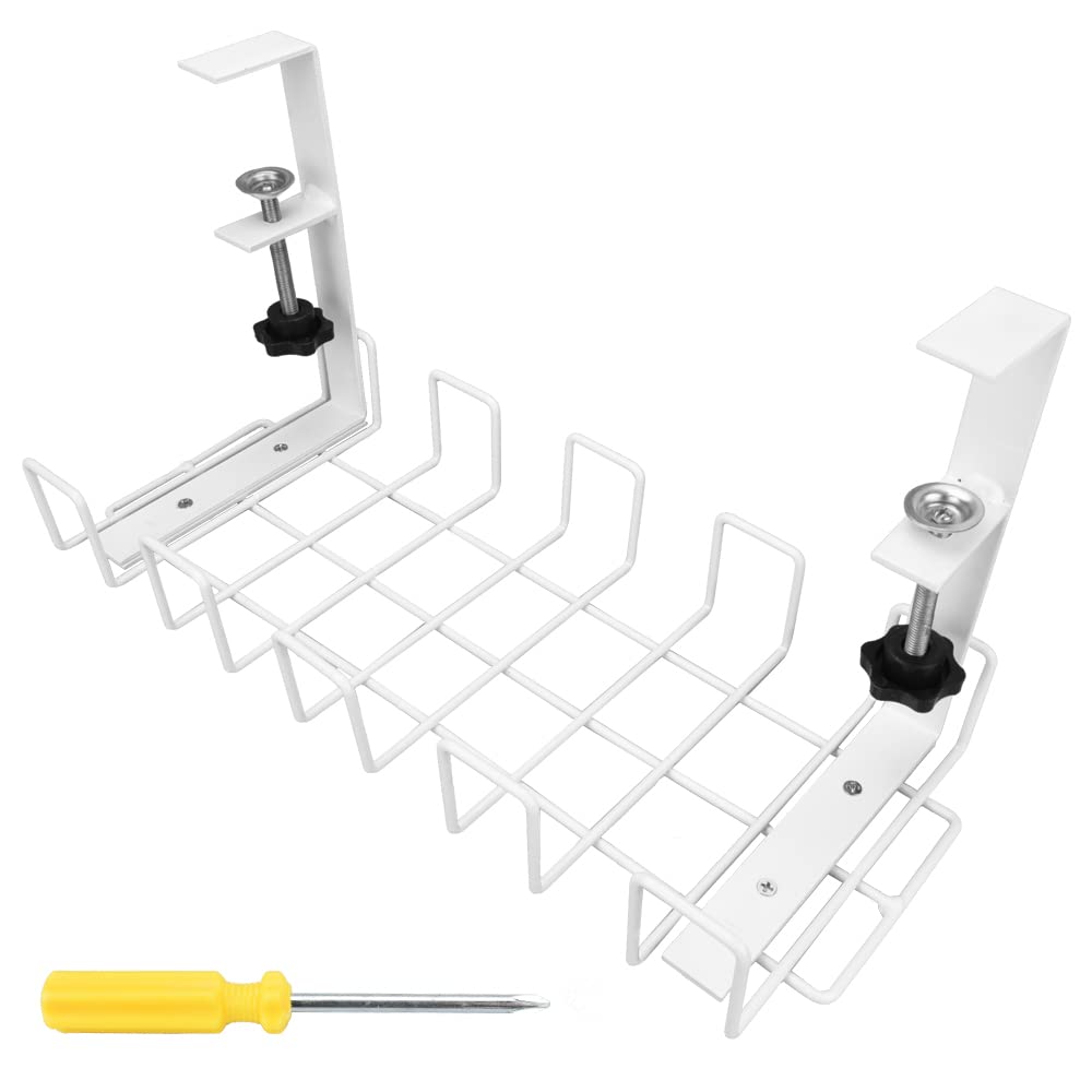 Amazon | ケーブルトレー クランプ式 穴開け不要 デスク下 配線整理