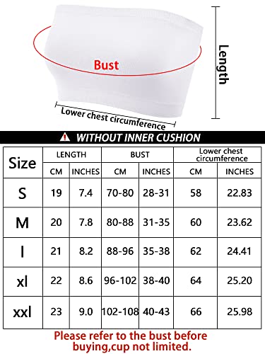4 Pieces Strapless Bandeau Bra, Seamless Bralettes Stretchy Non Padded Bandeau Tube Top Bra for Women(Small, Elegant Colors) - Image 3