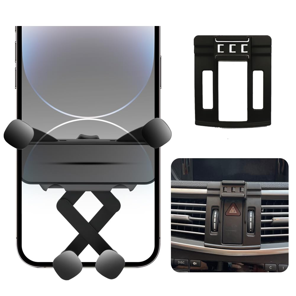 MikeHam Car Phone Holder for Mercedes Benz E Class 2010-2013, Auto Lock Hands Free Cell Phone Mount, Fits iPhone & All Smartphones, Black