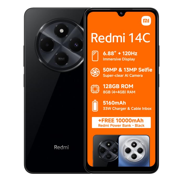 Amazon.com: Xiaomi Redmi 14C 4G LTE (256GB + 8GB) Factory Unlocked 