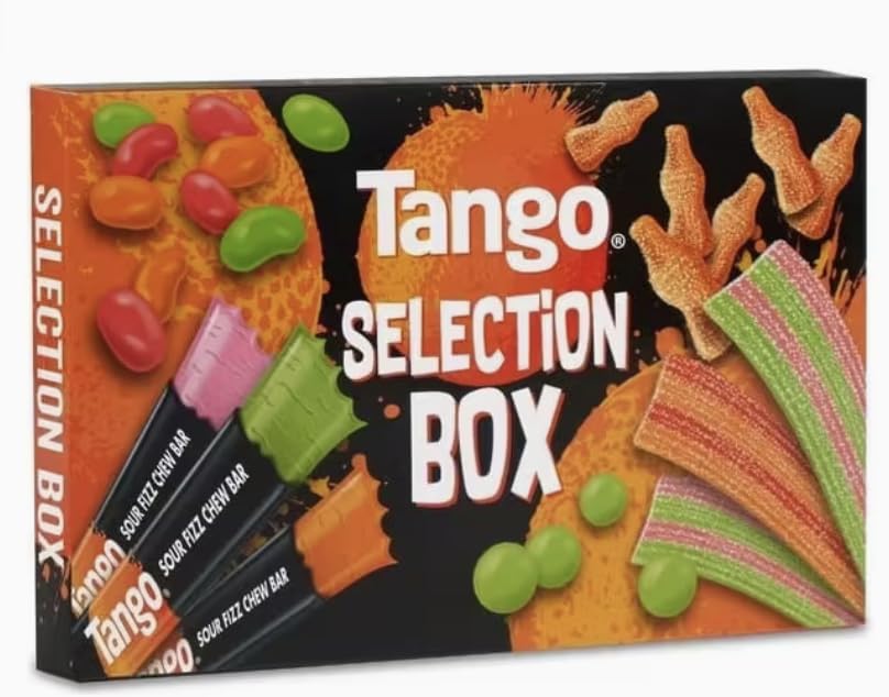 Mother's Day Gift - Tango Sweets Selection Gift Box - A Selection of Tango Favourites - Candy Dipper, Bubble Gum, Tangy Candy And Chew Bar- Gluten Free, Suitable For Vegetarians 134g