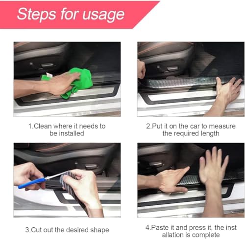 Image of 5D Carbon Fiber Car Door Edge Guard Tape, Anti-Collision Scratch Protector Strip Sticker for Door Sill, Rear Bumper & Side Edge Protection, Waterproof Automotive Accessories for Most Cars