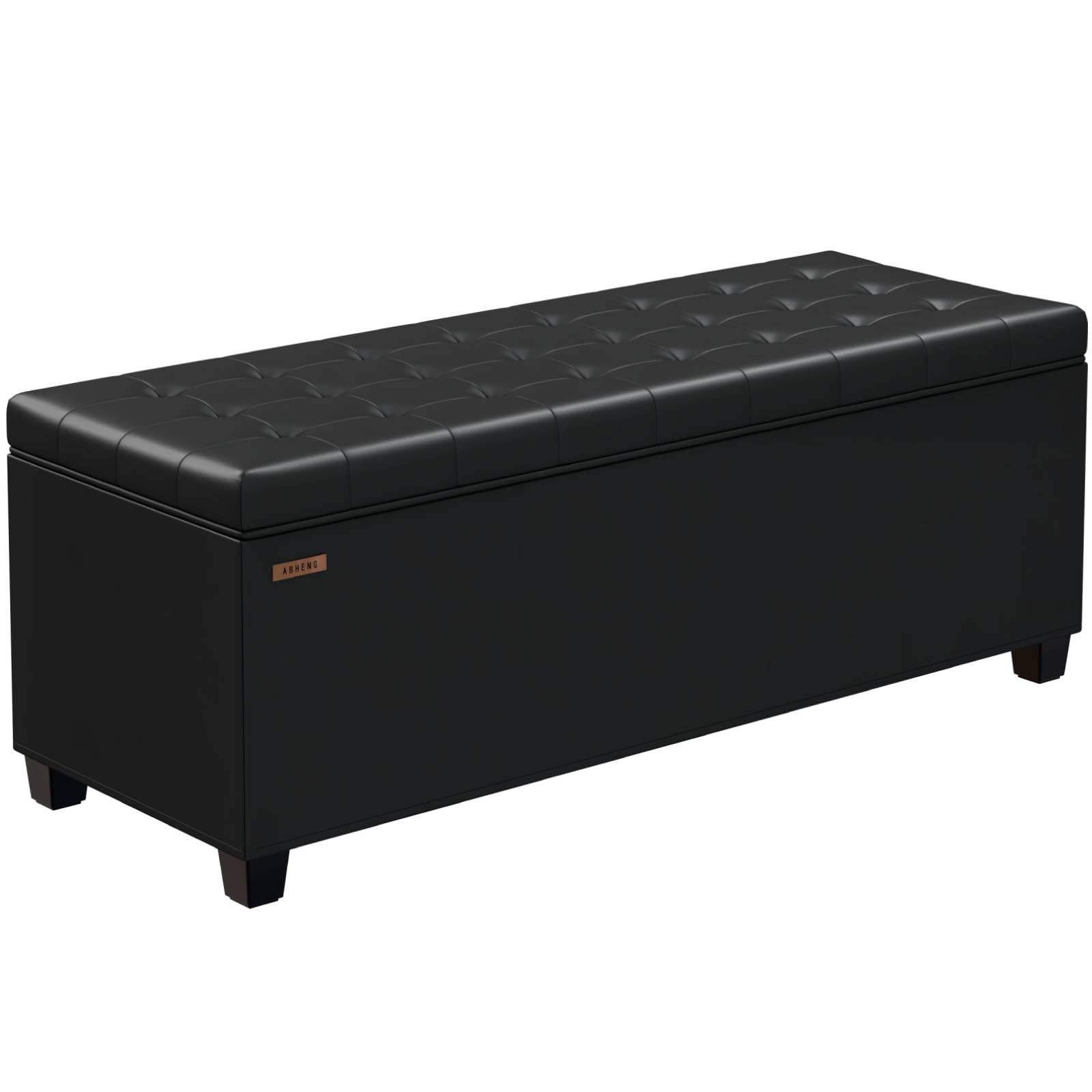 Photo 1 of ABHENG Synthetic Leather Storage Ottoman Bench