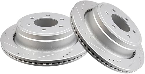 Miniatura 800 de SCITOO Juego de 2 frenos de freno ranurados traseros para Chrysler Town & Country, 08-16 para Dodge Grand Caravan, 09-13 para Dodge Journey, 12-15