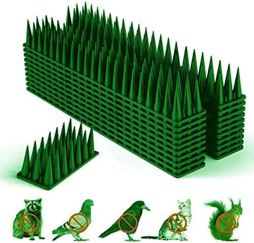 Birdshoo Bird Spikes for Pigeons Bird Control (50 Pcs Pack) 5Ft (Green) with Cable Ties | Spikes for Pigeon Control Window AC, Balcony Railing (B0D94CN4Z6) Amazon Price History, Amazon Price Tracker