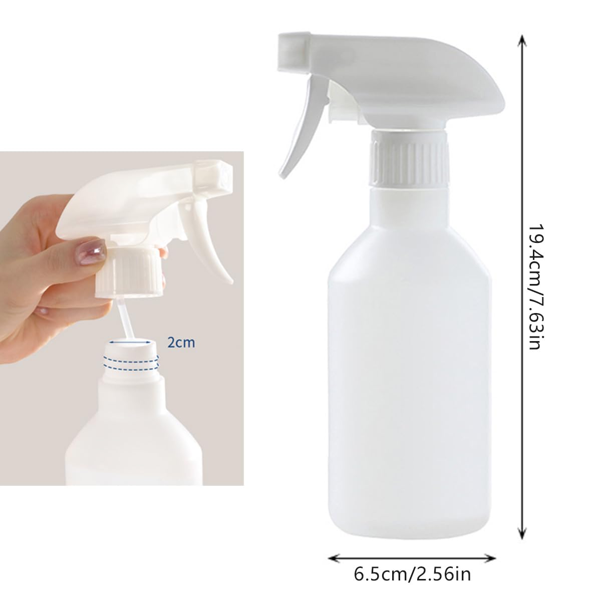 3 Stück 300ml Leere Sprühflaschen aus Kunststoff, Verstellbarer Sprühkopf für Pflanzen, Haushalt, Garten, Reinigung & Haustierpflege
