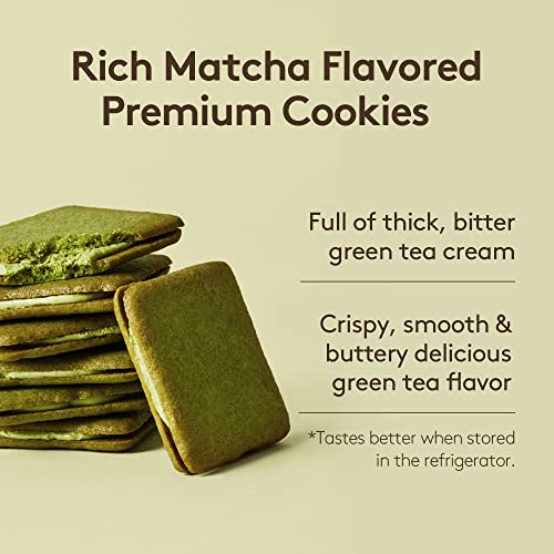 Osulloc Langue De Chat Cookies (3.52Oz, 100G) Korean Matcha Flavored Snacks thumb #2