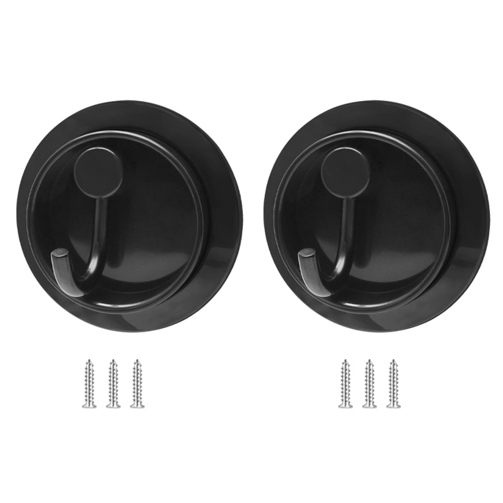 YROHGKPN Stainless Steel Hidden Hooks 2 Pack, Space-Saving Rotating Hooks for Keys, Hats & Towels Stainless Steel