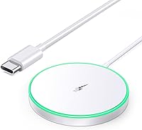 15W MagSafe Wireless Charger for iPhone 17/16/15/14/13/12 & AirPods Pro/3/2 - Fast Magnetic Charging Pad, LED Indicator, White