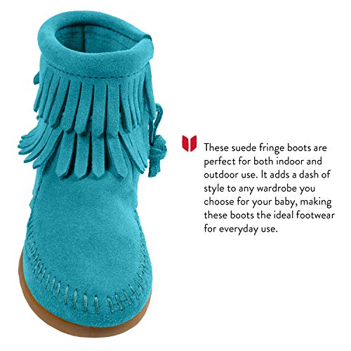 Minnetonka Children's Double Fringe Side Zip Boot4