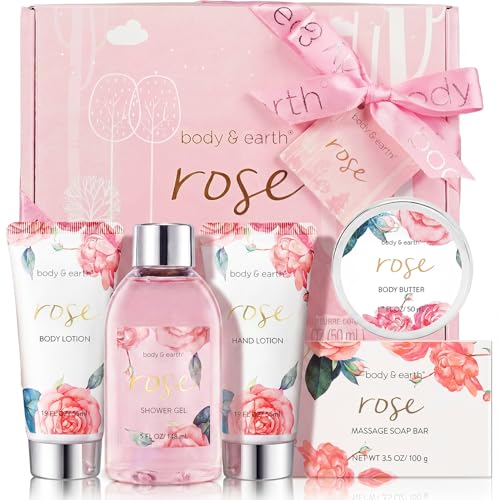 BODY & EARTH Spa Gift Set for Women - Luxurious 5 Pcs Bath and Bo...