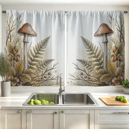 Rideaux de cuisine champignons rustiques pour égayer votre évier en automne - 7
