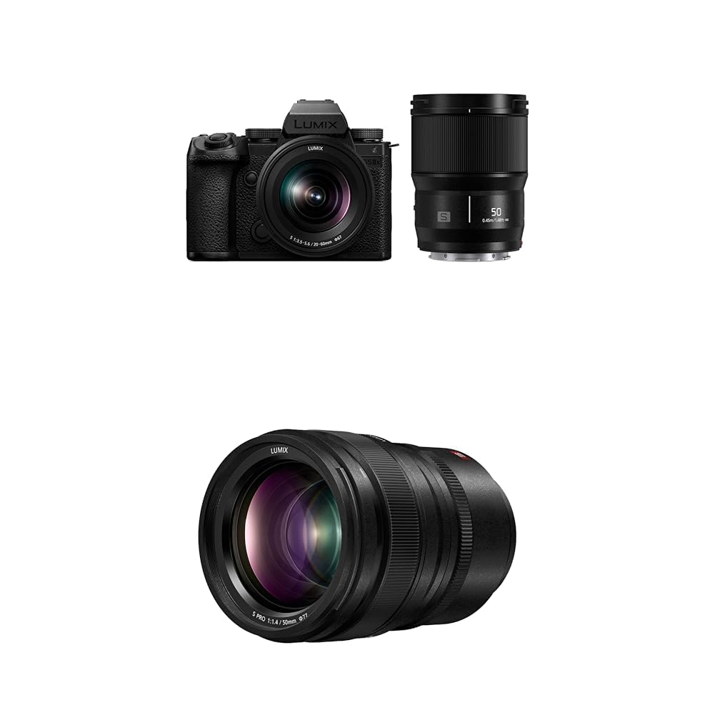Panasonic LUMIX S5II Mirrorless Camera (DC-S5M2XWK) with LUMIX S PRO 50mm F1.4 Lens (S-X50)