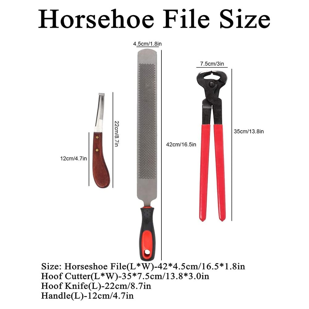 Kit de Pinzas para pezuñas de Caballo, Herramienta para Recortar pezuñas de herrador de Cabra, Herramientas con Cuchillo con Mango, Equipo Estable, Tijeras de Herradura para manicura, uñas de Cab