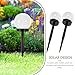 VILLFUL 6pcs Solar Lawn Globe Lights Ground Plug Outdoor Garden Lighting Tool Warm Solar Pathway Lamps for Walkway Patio Decor